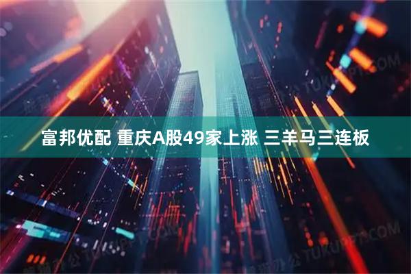 富邦优配 重庆A股49家上涨 三羊马三连板